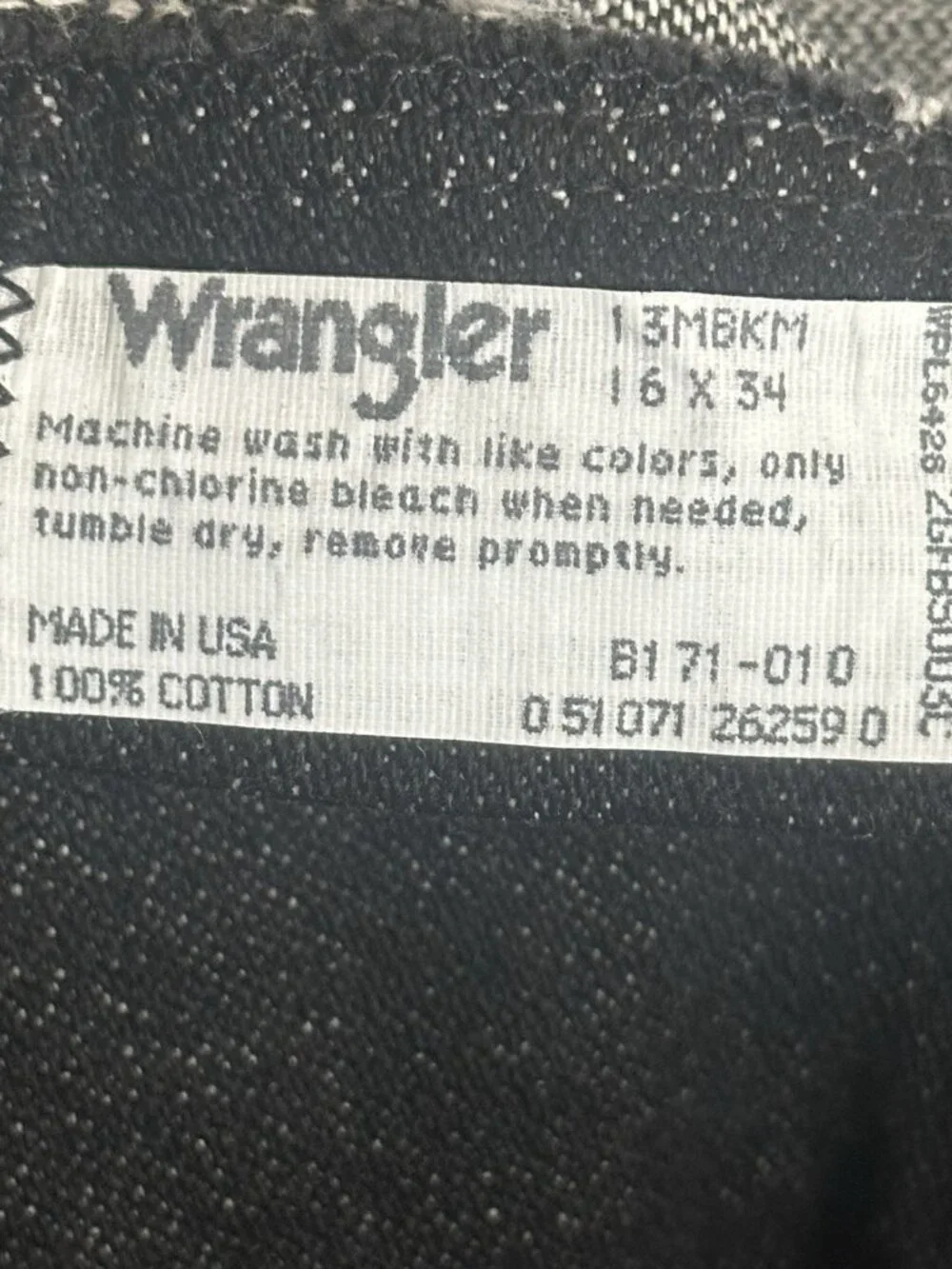 Vtg NEW Wrangler Pro Rodeo Competition Denim Jeans Cowboy Cut 16 x 34